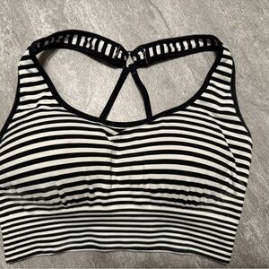 Calia Black & White Sports Bra with Removable padding Size Large
